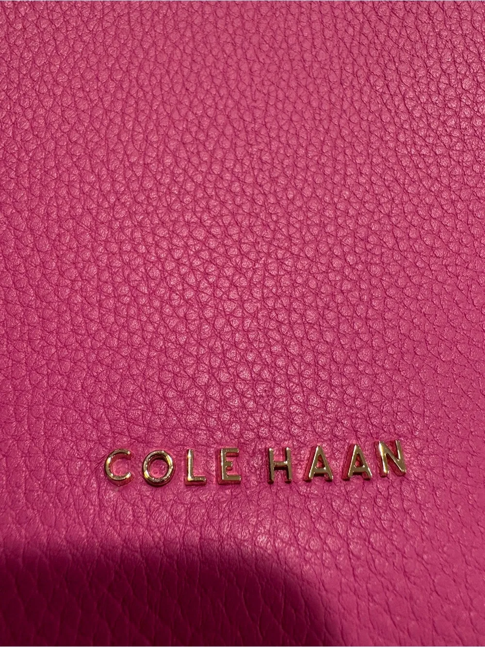 Cole Haan Hot Pink Pebbled Leather Crossbody